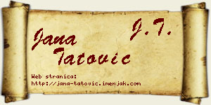 Jana Tatović vizit kartica